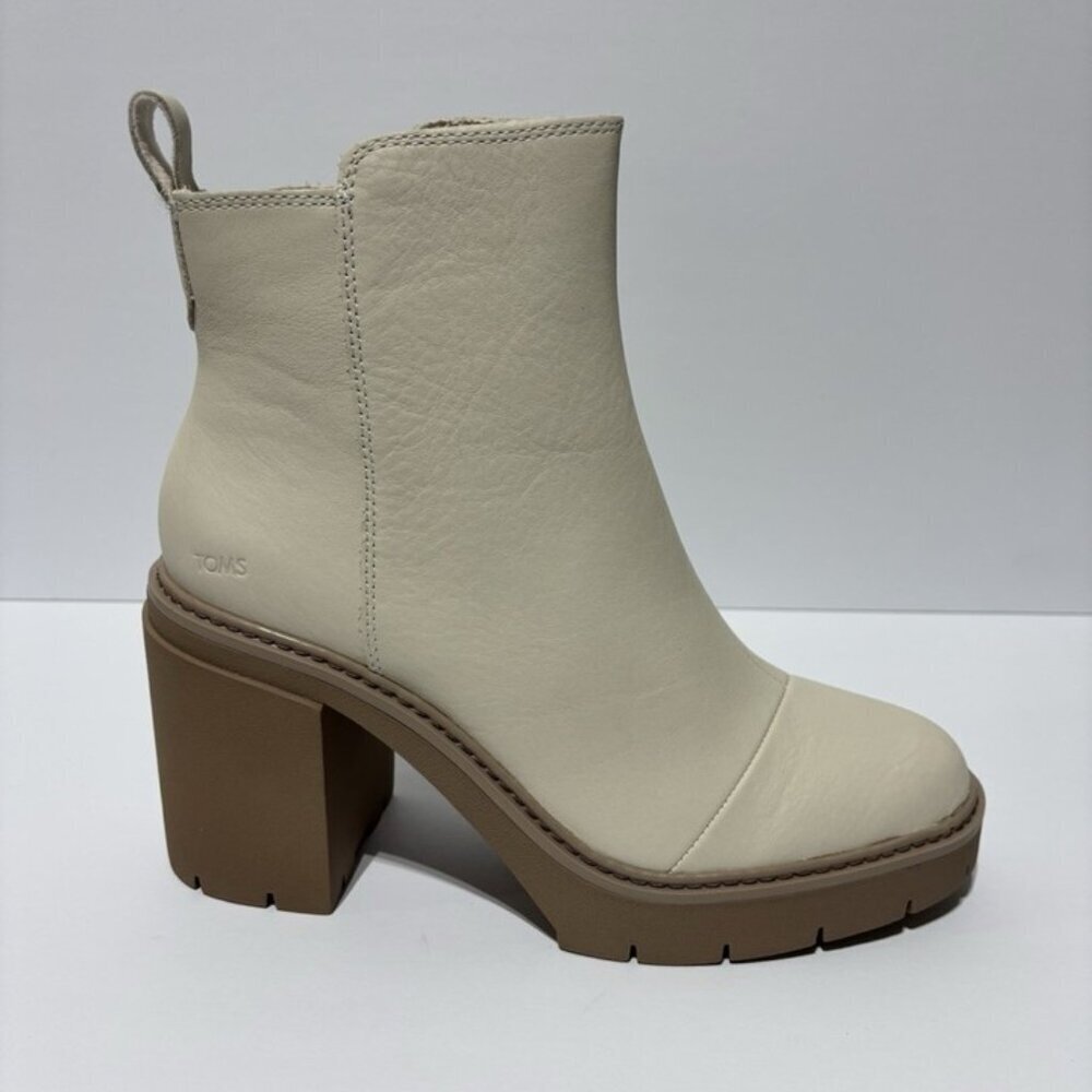 Toms Women’s Rya Light Sand Leather Bootie, Size 10 M